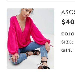 Magenta cross oversized top